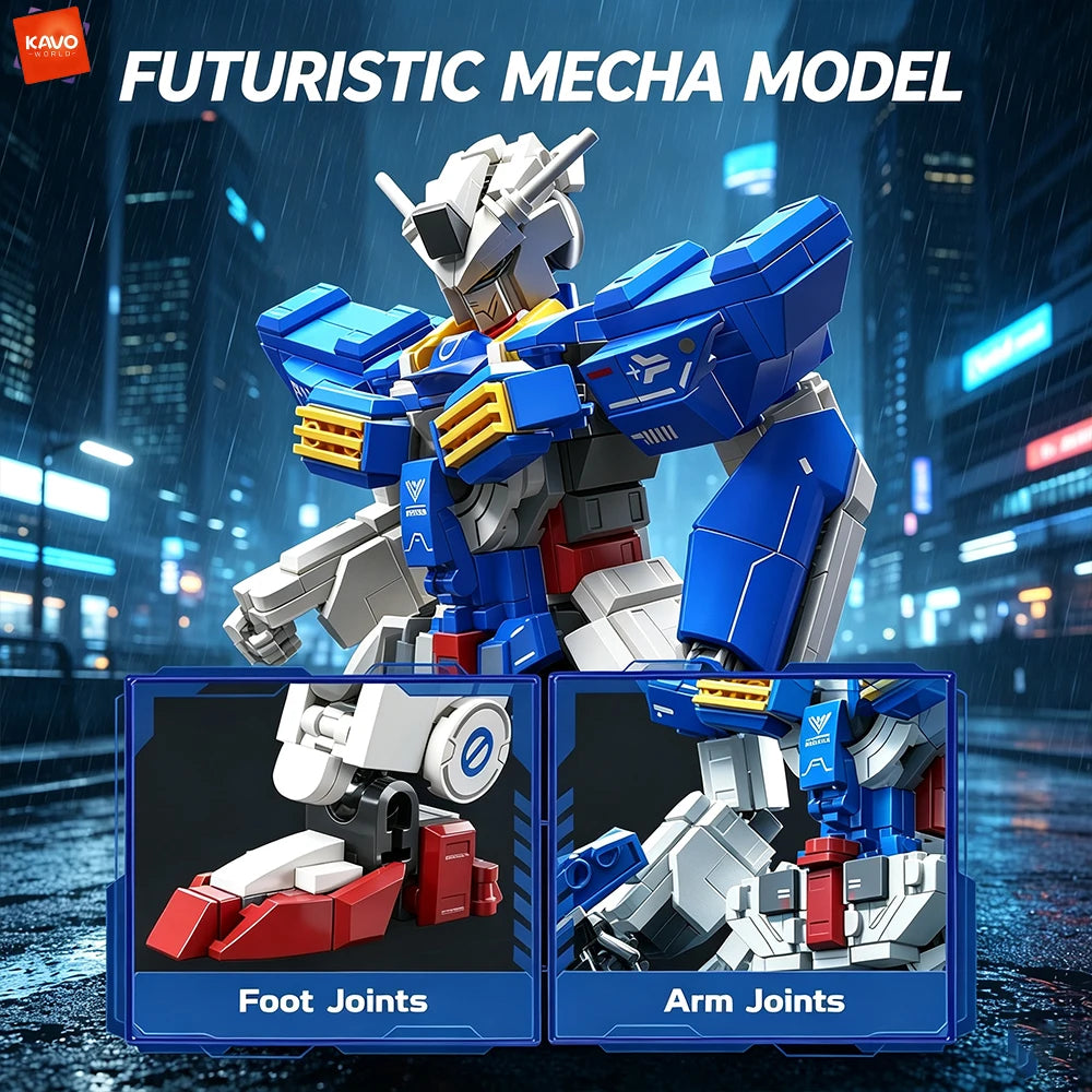 Mecha Robot Building Blocks Set - 648 Pieces, Poseable DIY Model Kit