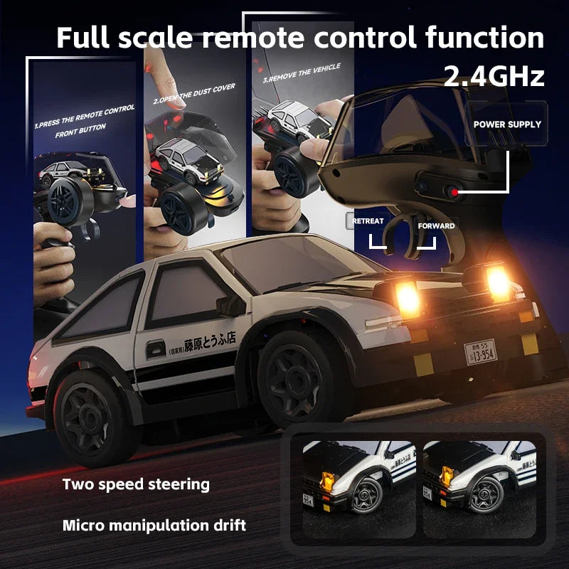 Mini 1/64 Scale RC Drift Car – 2.4G 4WD Off-Road Racing Toy