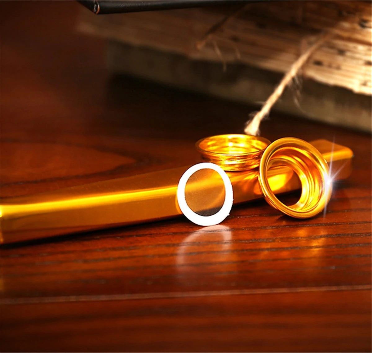 Silver Aluminum Kazoo with Vibrating Membrane
