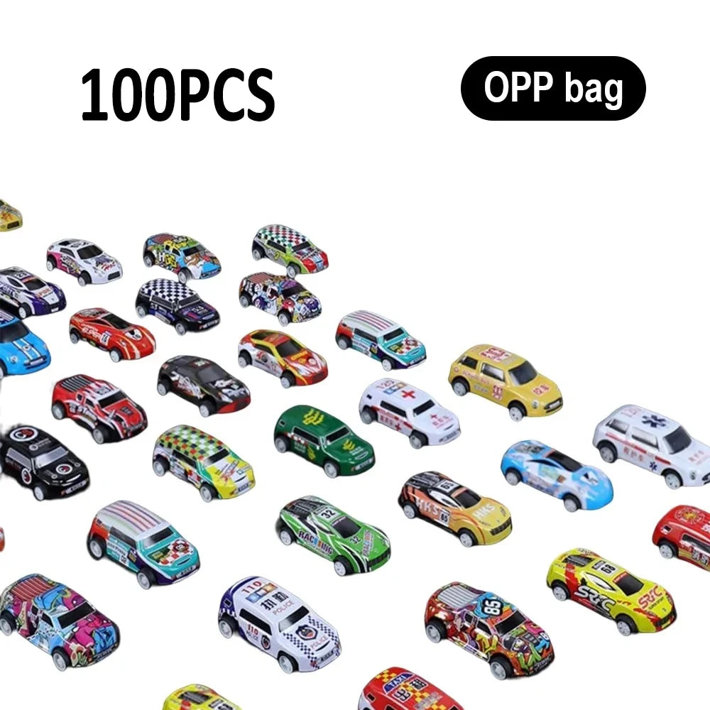 Diecast Pull-Back Car Set - Mini Vehicle Collection for Kids