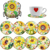 Sparkling Rhinestone Diamond Painting Coaster Set with Holder
