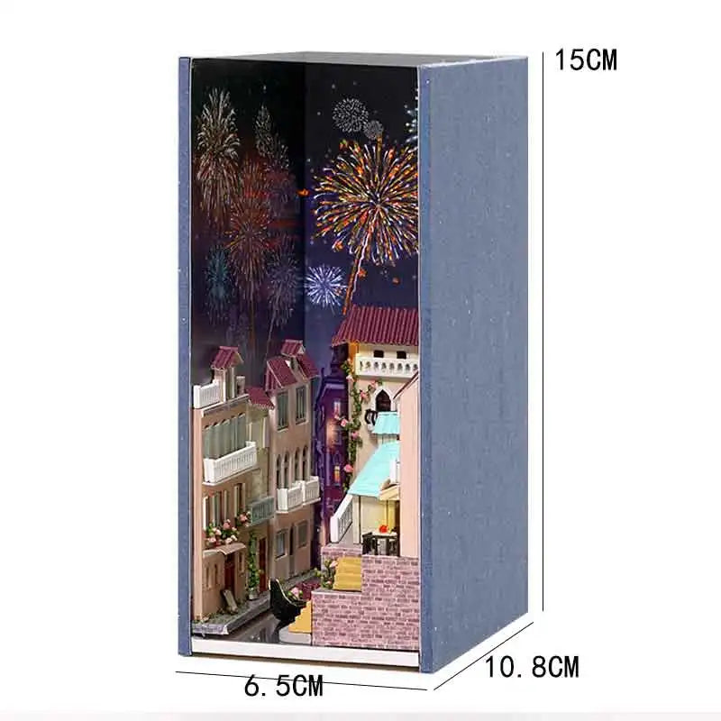 DIY Book Nook Kit – Magic House Wooden 3D Puzzle Bookshelf Insert