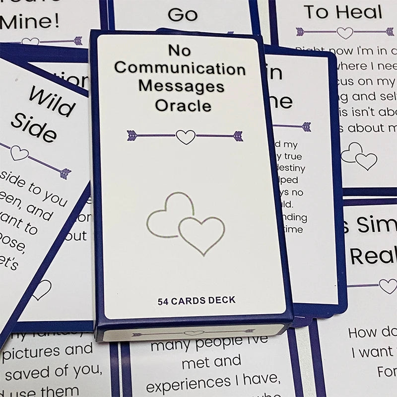 No Communication Oracle Cards – 54-Card English Deck for Reflection & Insight