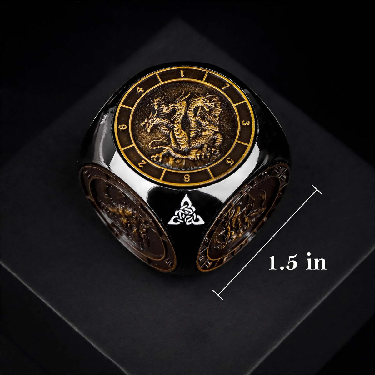 7-in-1 Metal Spinner Dice Cube for D&D
