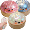 Squishy Steamed Bun Stress Ball with Slow-Rising Glitter