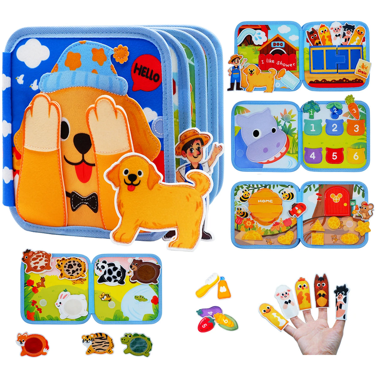 Montessori Busy Board Giraffe Activity Book for Toddlers