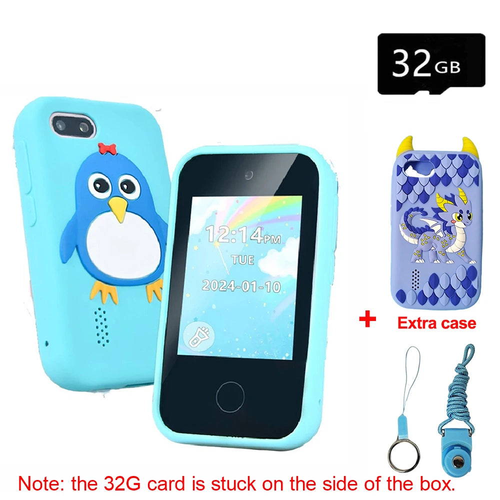Kids' Smart Phone Toy with Dual Camera and 28 Learning Games