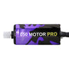 A black motor with purple and black camouflage graphics and the text 050 MOTOR PRO.