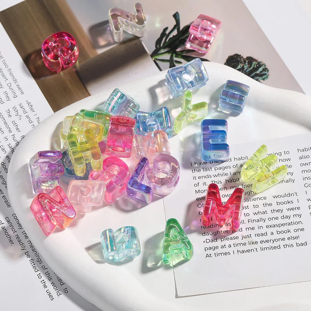 Acrylic Alphabet Beads for Jewelry Making – DIY Craft Kit