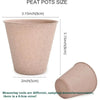 A light brown biodegradable peat pot measuring 3.15 inches, shown from the side.