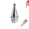 Stainless steel screw-on vacuum diamond painting pen replacement tips shown next to a hand holding a purple pen tip.