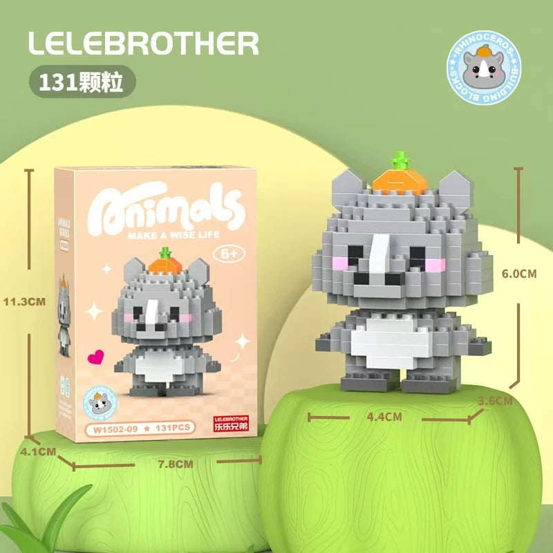 Cute Animal Mini Building Block Set for Creative Play