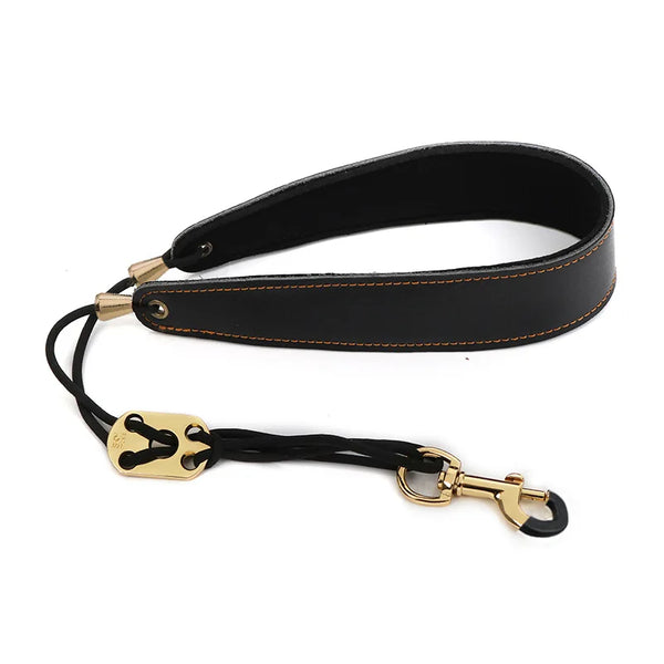 Comfortable Leather Saxophone Neck Strap with Adjustable Design