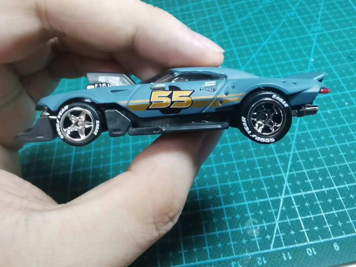 1/64 Scale Alloy Car Wheels with Rubber Tires - 10 Sets