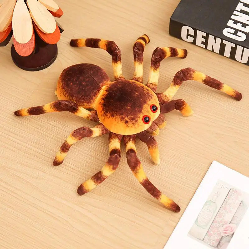 Realistic Tarantula Spider Plush Toy - Soft Cuddly Halloween Stuffed Animal