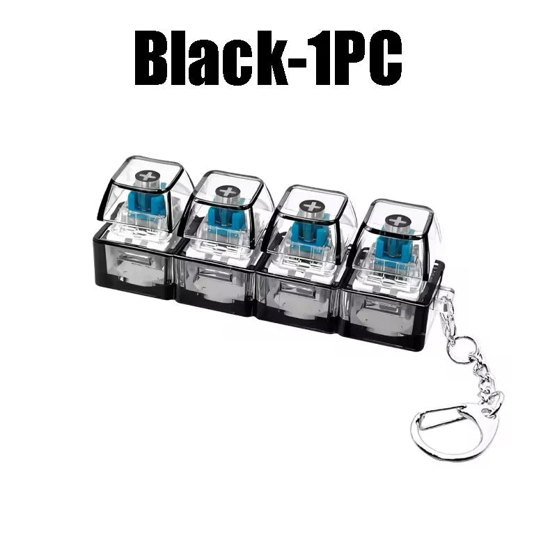 Black 1PC LED fidget keychain with nine tactile buttons.