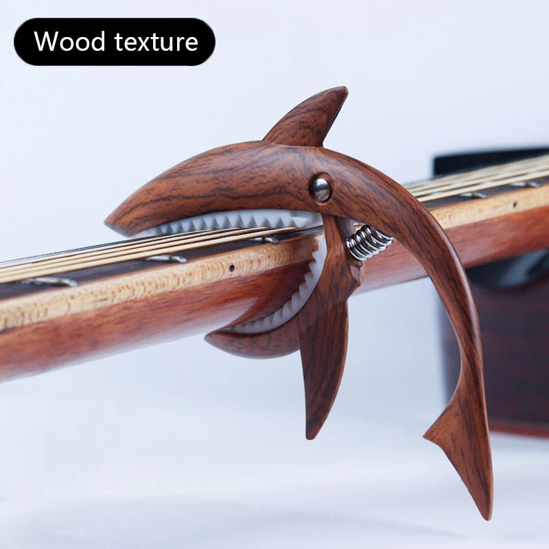 Zinc Alloy Shark Guitar Capo for Acoustic and Electric Guitars