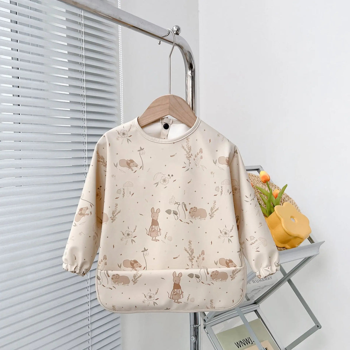 Waterproof Baby Feeding Bib with Long Sleeves