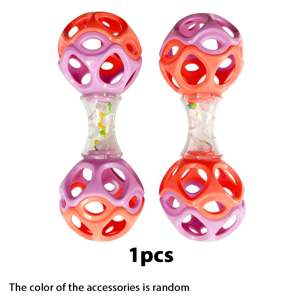 Easy-Grasp Baby Rattle Toy with Soft Teething Edges