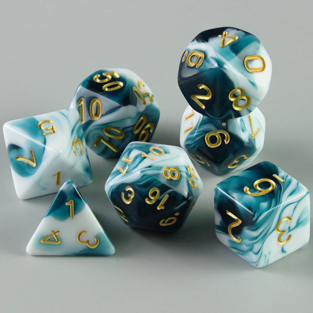 Acrylic Polyhedral Dice Set for Tabletop RPGs