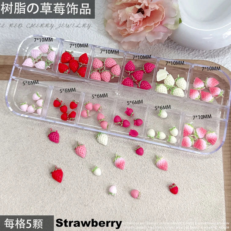 Fruit & Floral Resin Nail Art Decorations