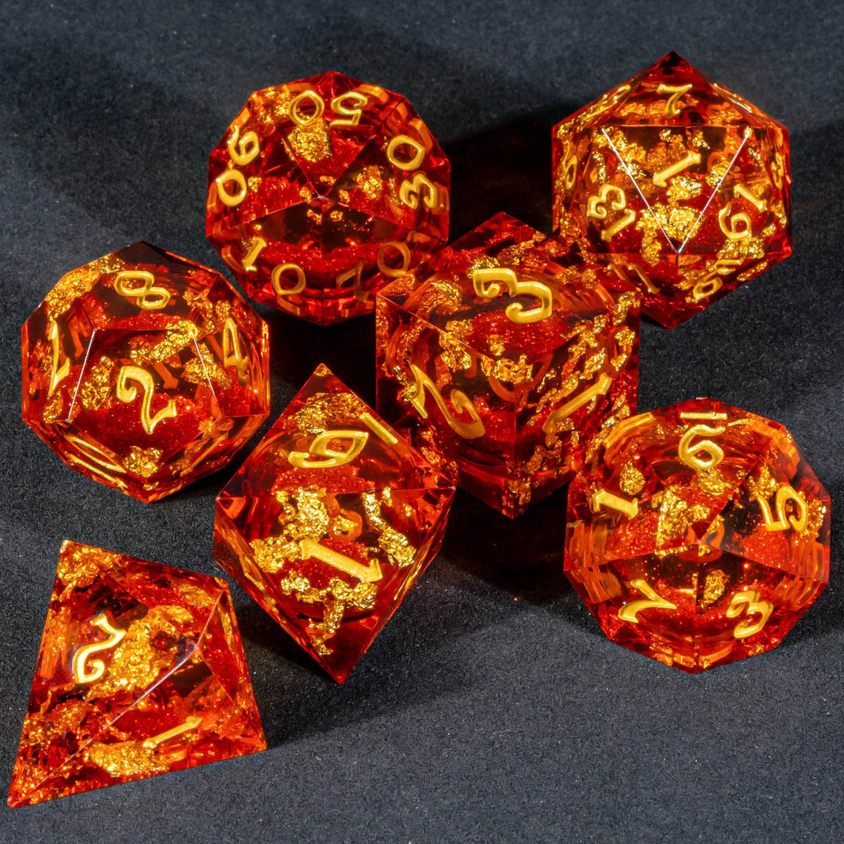 Liquid Core Dice Set for Dungeons & Dragons | Sharp Edge Resin RPG Dice
