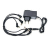 Black power supply adapter cable for a 9V 1A guitar pedal.