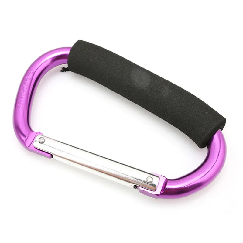 Heavy-Duty Aluminum Carabiner Stroller Hooks for Bags and Purses