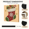 Framed Christmas stocking art kit featuring a red and green stocking with white pearl and diamond embellishments