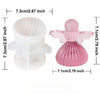 Pink silicone mold shaped like a cherub angel for making candles and soap