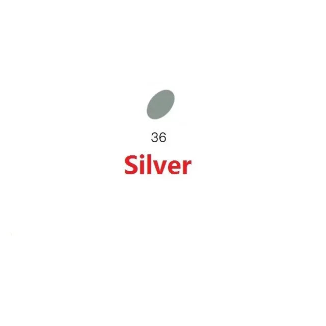 Silver color swatch labeled 36 for premium polymer clay