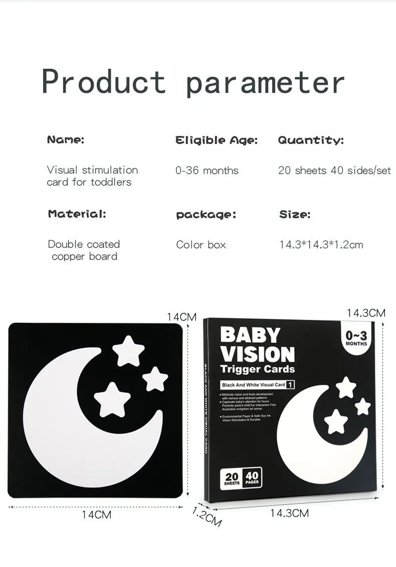 High-Contrast Baby Flash Cards for Visual Development