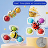 Un jeu de trois ventouses pour insectes avec divers insectes en plastique coloré et bracelets de montre.