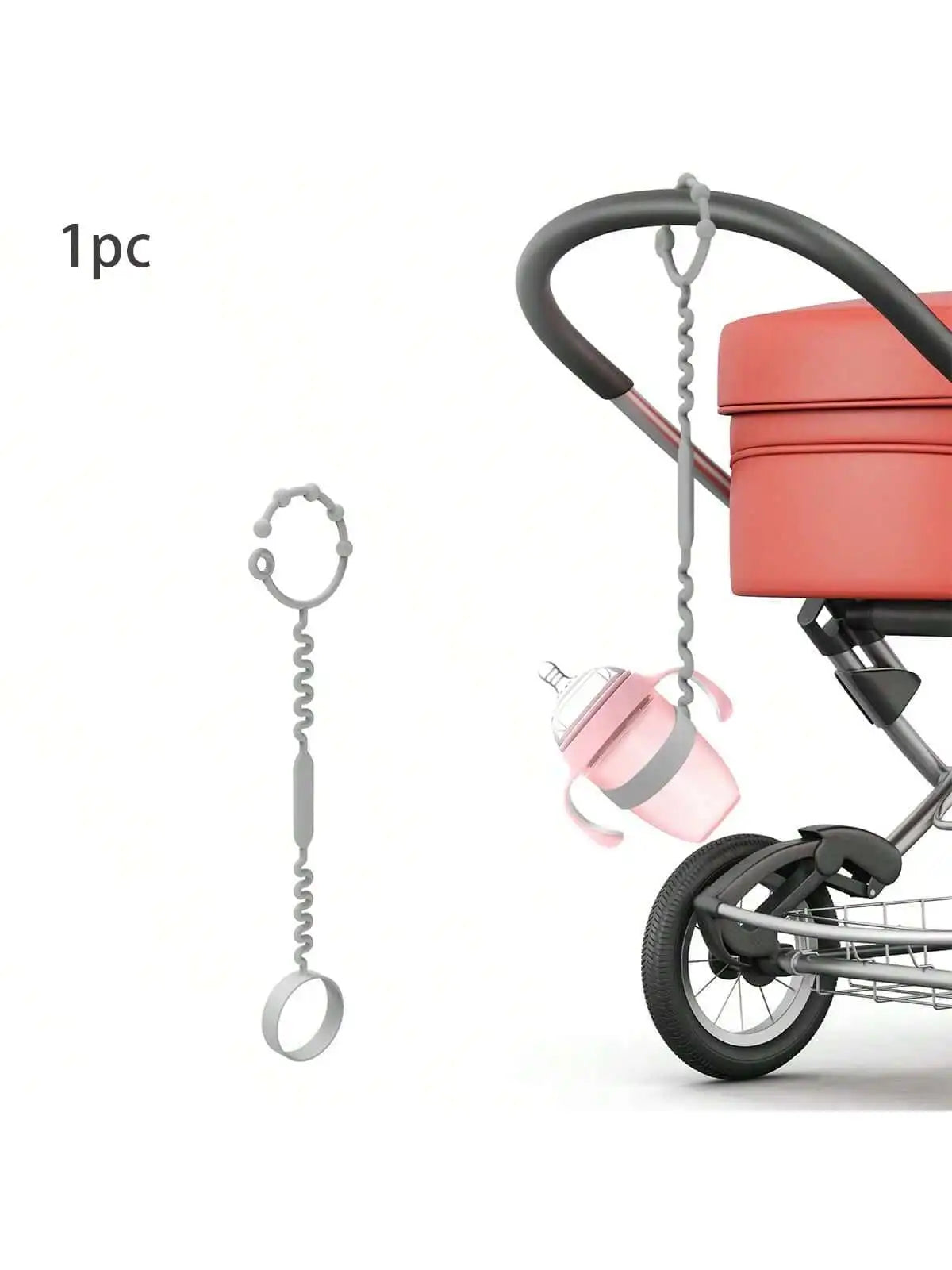 Adjustable Silicone Pacifier Clip with Anti-Drop Chain