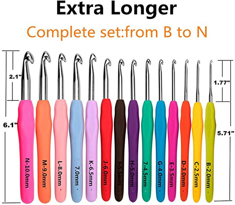 Ergonomic Crochet Hook Set with Storage Case