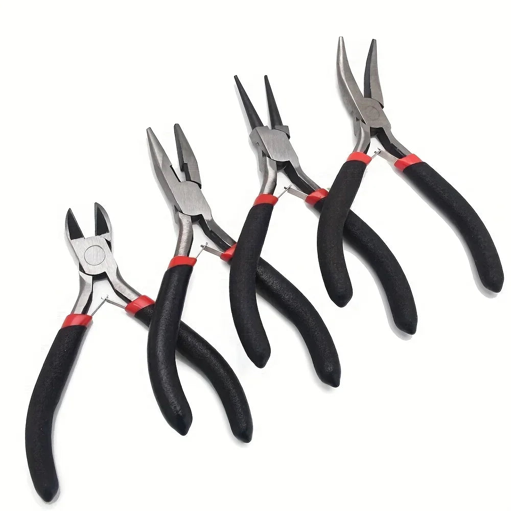 Jewelry Making Pliers Set - Flat, Round, and Diagonal Nose