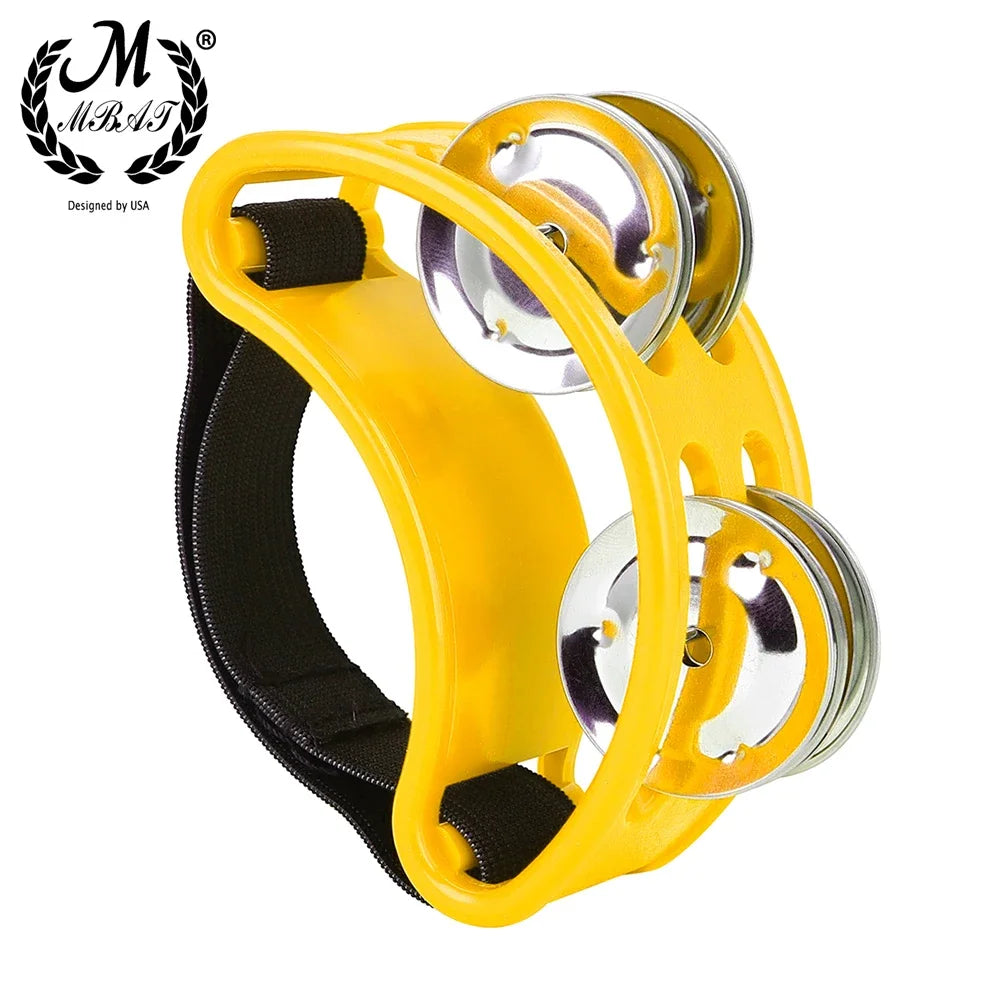 Foot Tambourine with Jingle Bells – Rainbow Percussion Instrument