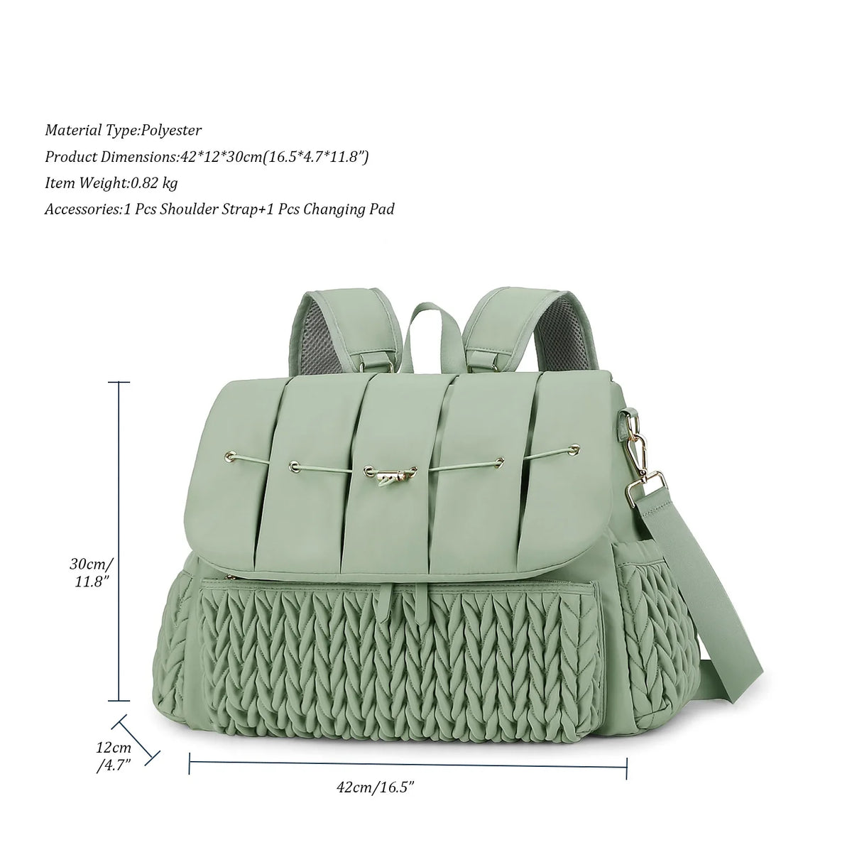 Large Capacity Waterproof Diaper Bag Tote
