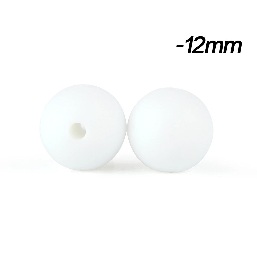 12mm Silicone Beads for DIY Jewelry Making & Crafts (20/50/100 Pack)