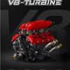 V8 Engine Model Building Blocks Set with Electric Motor