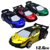 A collection of five remote control spray crane trucks in various colors including black, red, blue, and green.