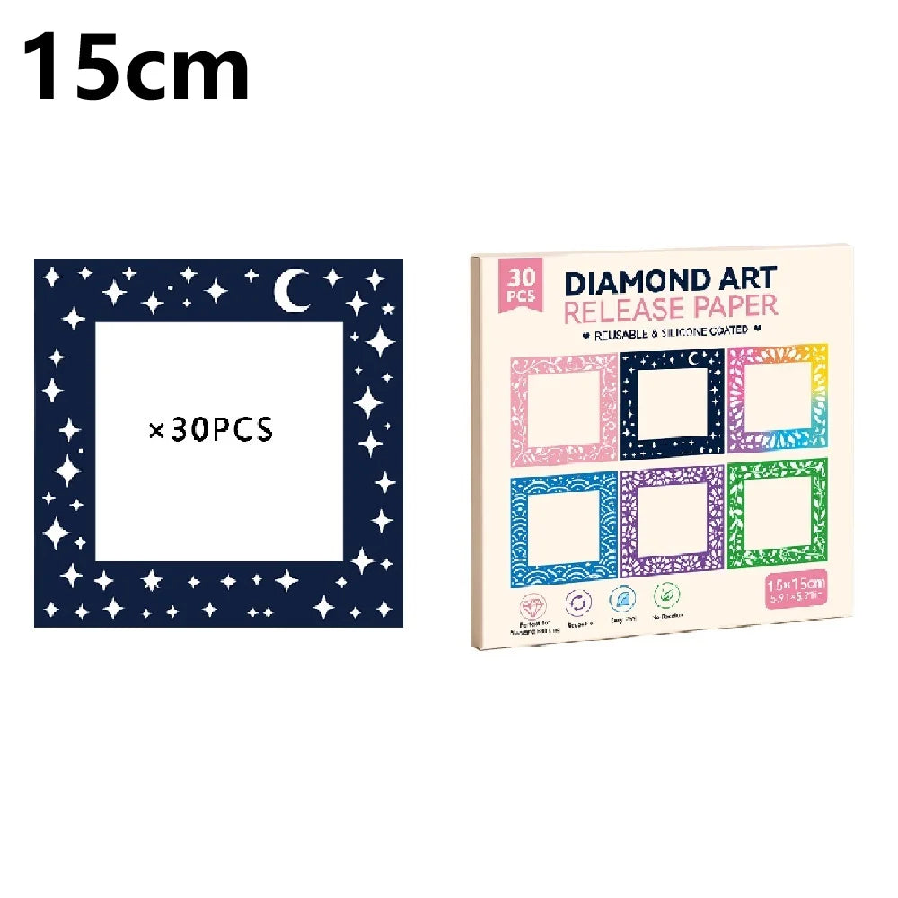 Box of 30 sheets of reusable non-stick release paper for diamond painting