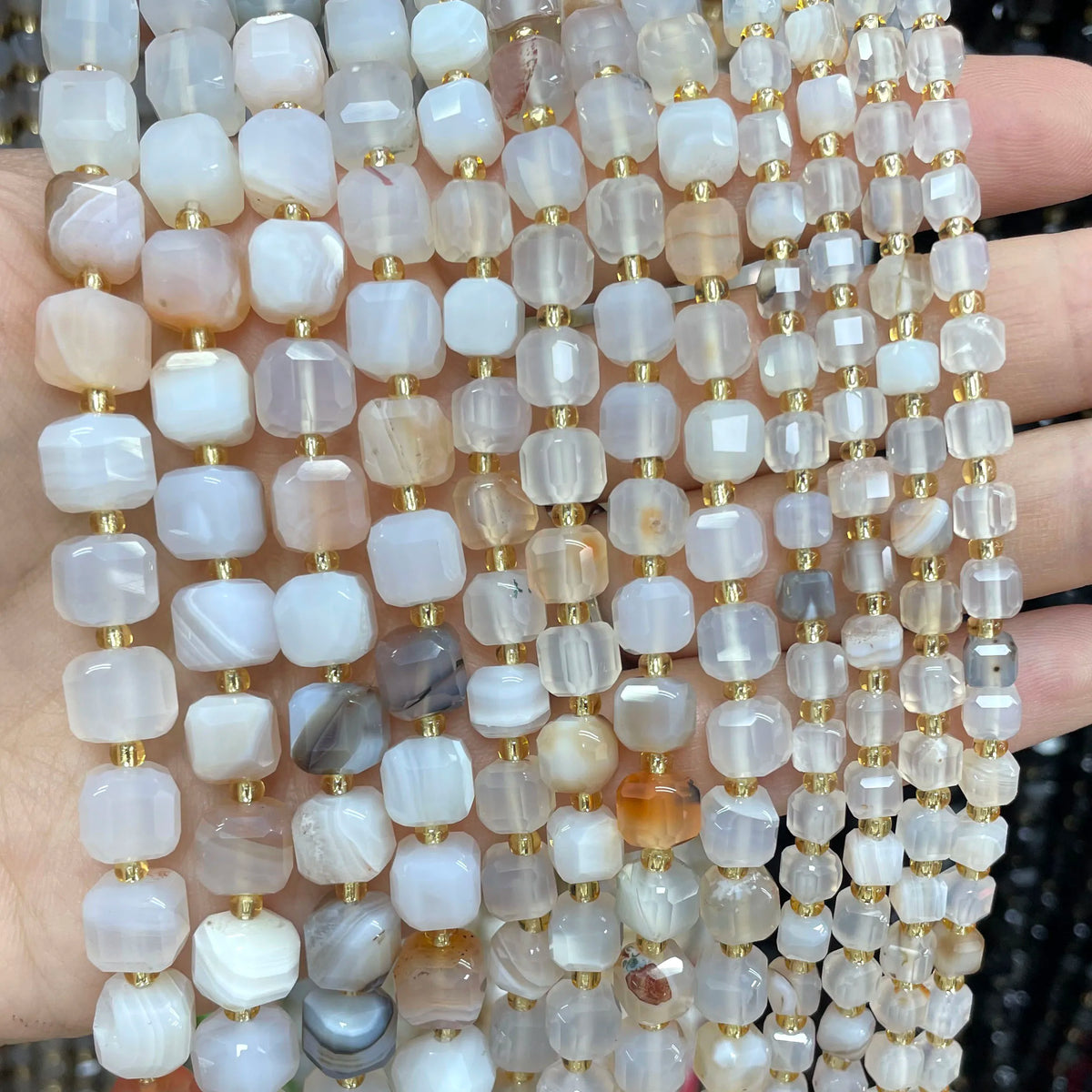 Natural Stone Faceted Beads for Jewelry Making
