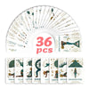 A deck of 36 yoga pose affirmation cards featuring various poses and nature elements.
