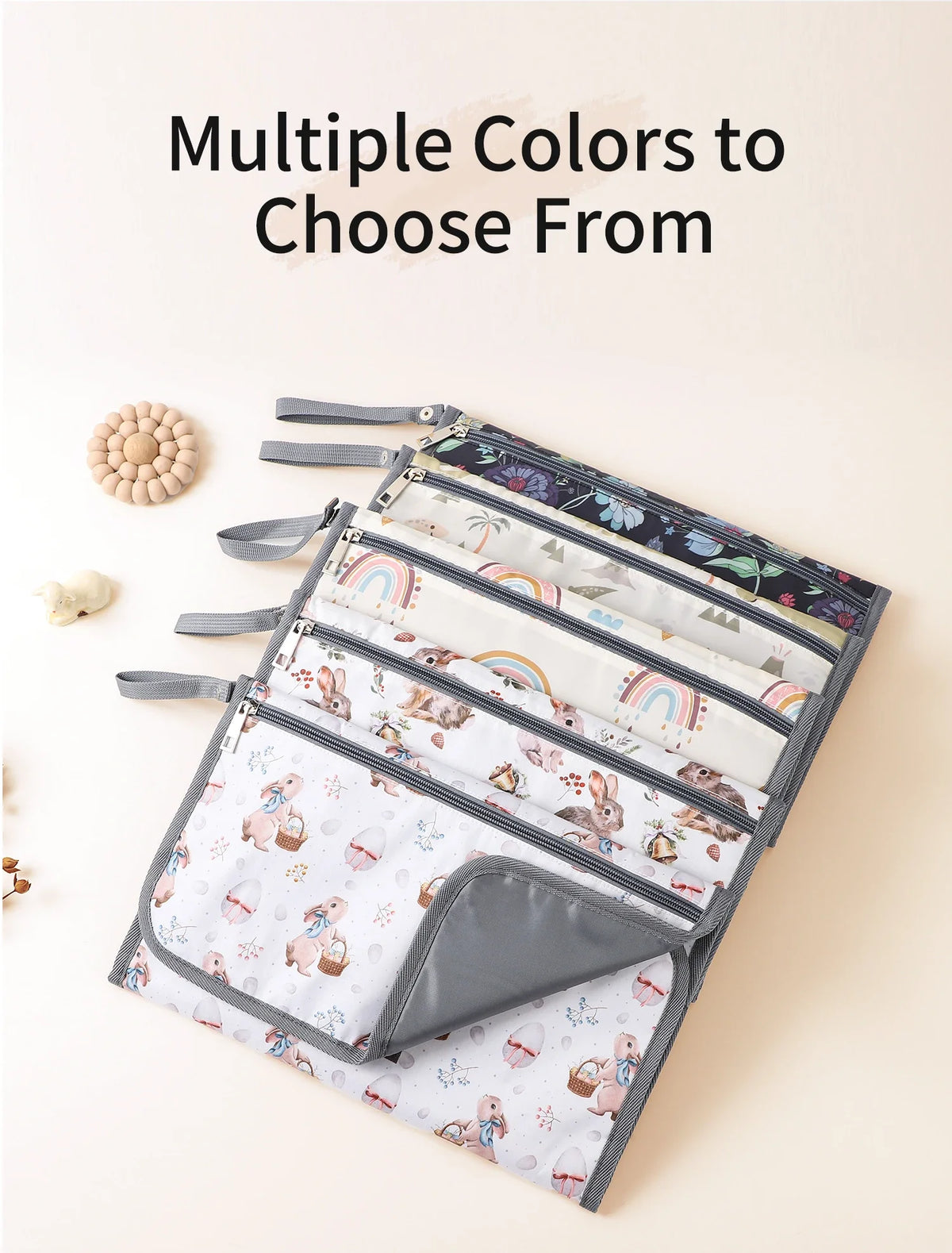Foldable Waterproof Baby Changing Pad with Storage