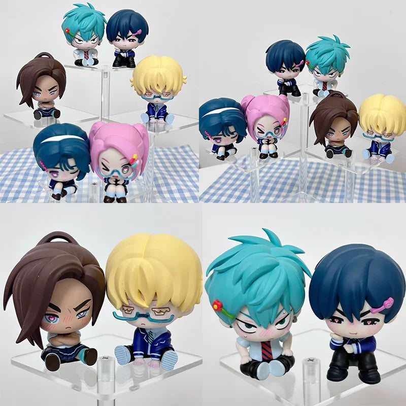 A collection of blind box figures from the Alien Stage Art School series featuring various hair colors and facial expressions