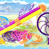 A colorful kit of giant bubble wands and accessories with trays for outdoor fun