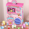 A pink box of Egg Twisting surprise toys with various colored eggs and a character design.