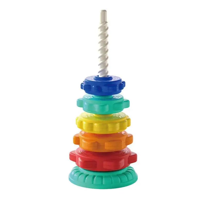 Montessori Rainbow Spinning Stacking Toy