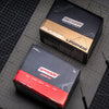 A black RC car box is shown on a technical drawing background, highlighting the premium packaging for a 1:43 scale drift car.